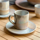 Beige, Cream & Pearl Cups with Rustic & Iridescent Luster - SELFTRITSS