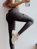 High Waist Active Pants with Pockets - SELFTRITSS   