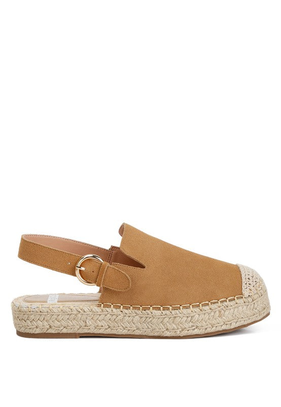 Affie Suede Slingback Strap Espadrilles - SELFTRITSS  