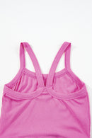 Bonbon Athletic Ribbed Cropped Cami Top - SELFTRITSS   