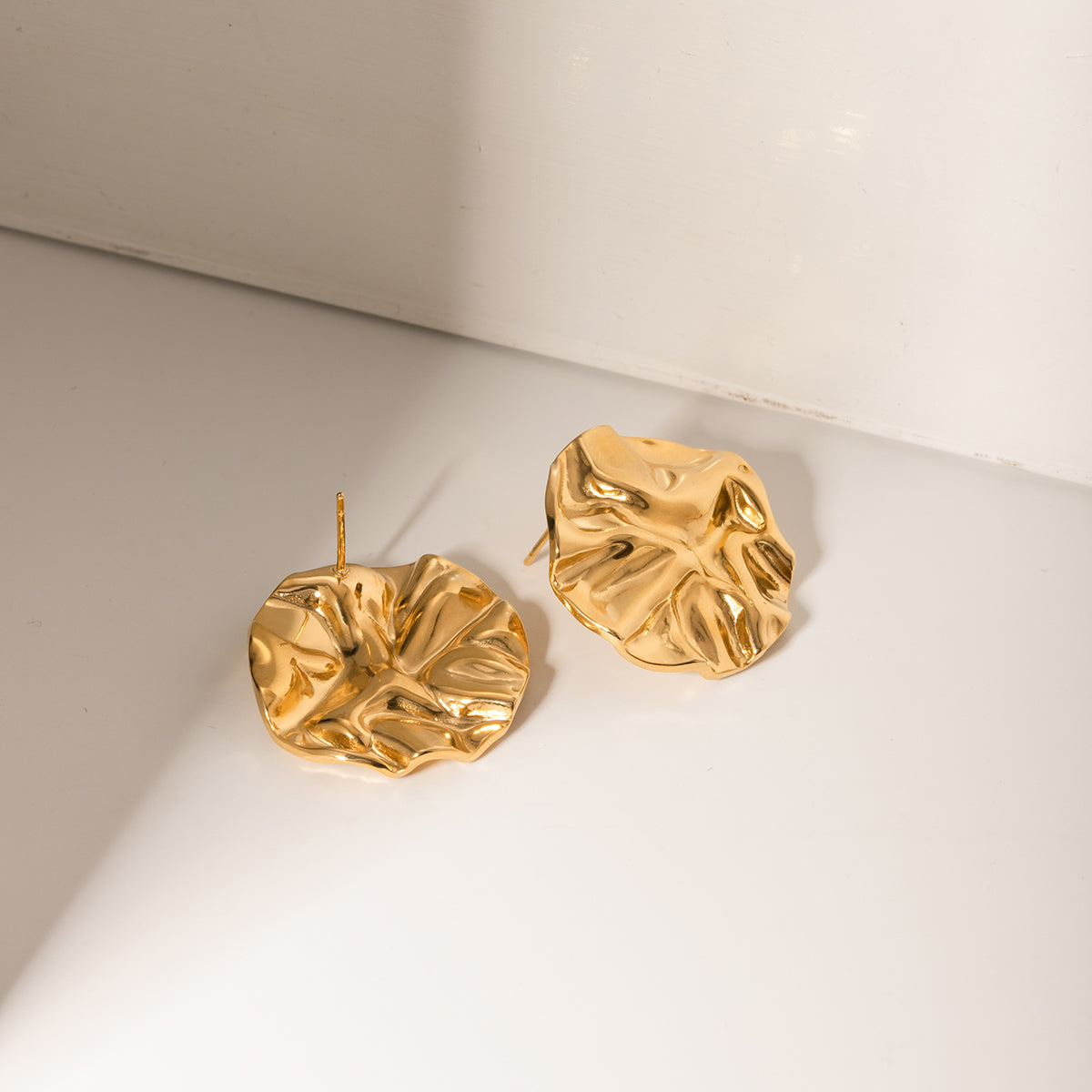 18K Gold-Plated Stud Earrings - SELFTRITSS   