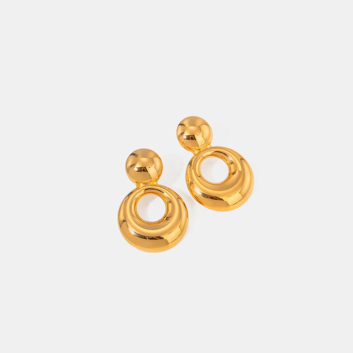 18K Gold-Plated Cutout Earrings - SELFTRITSS   