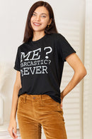 Simply Love Letter Graphic Round Neck T-Shirt - SELFTRITSS