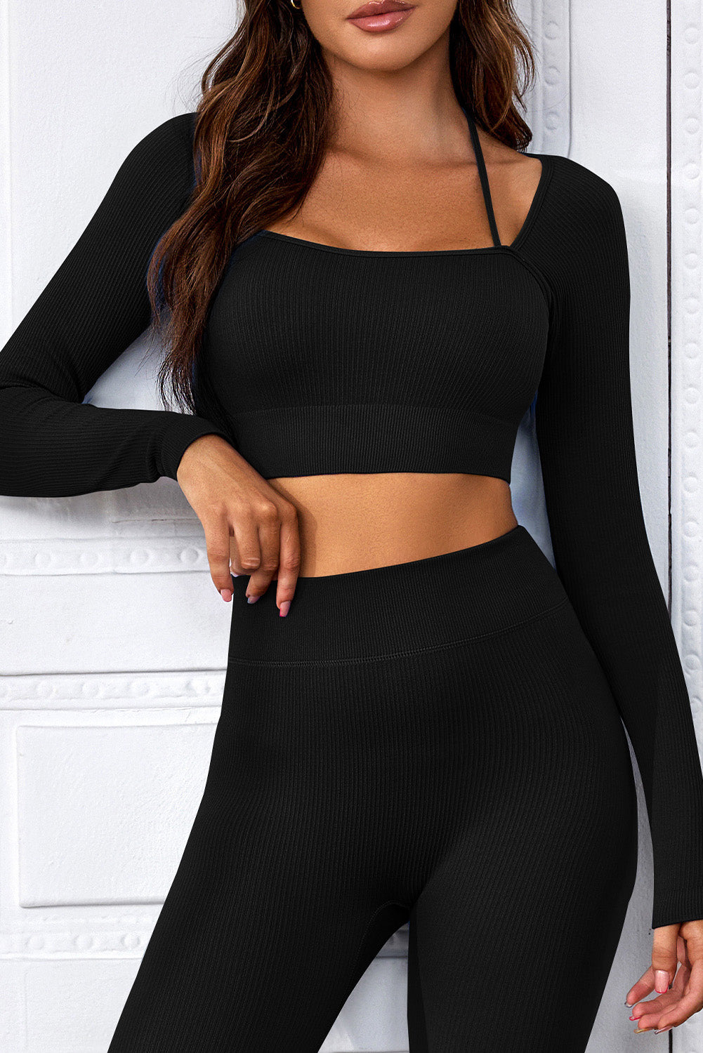 Long Sleeve Cropped Sports Top - SELFTRITSS