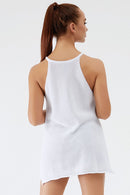 Round Neck Spaghetti Strap Sleeveless Cover Up - SELFTRITSS