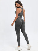 Scoop Neck Wide Strap Top and Pants Active Set - SELFTRITSS   