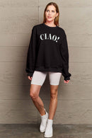 Simply Love Full Size CIAO！Round Neck Sweatshirt - SELFTRITSS