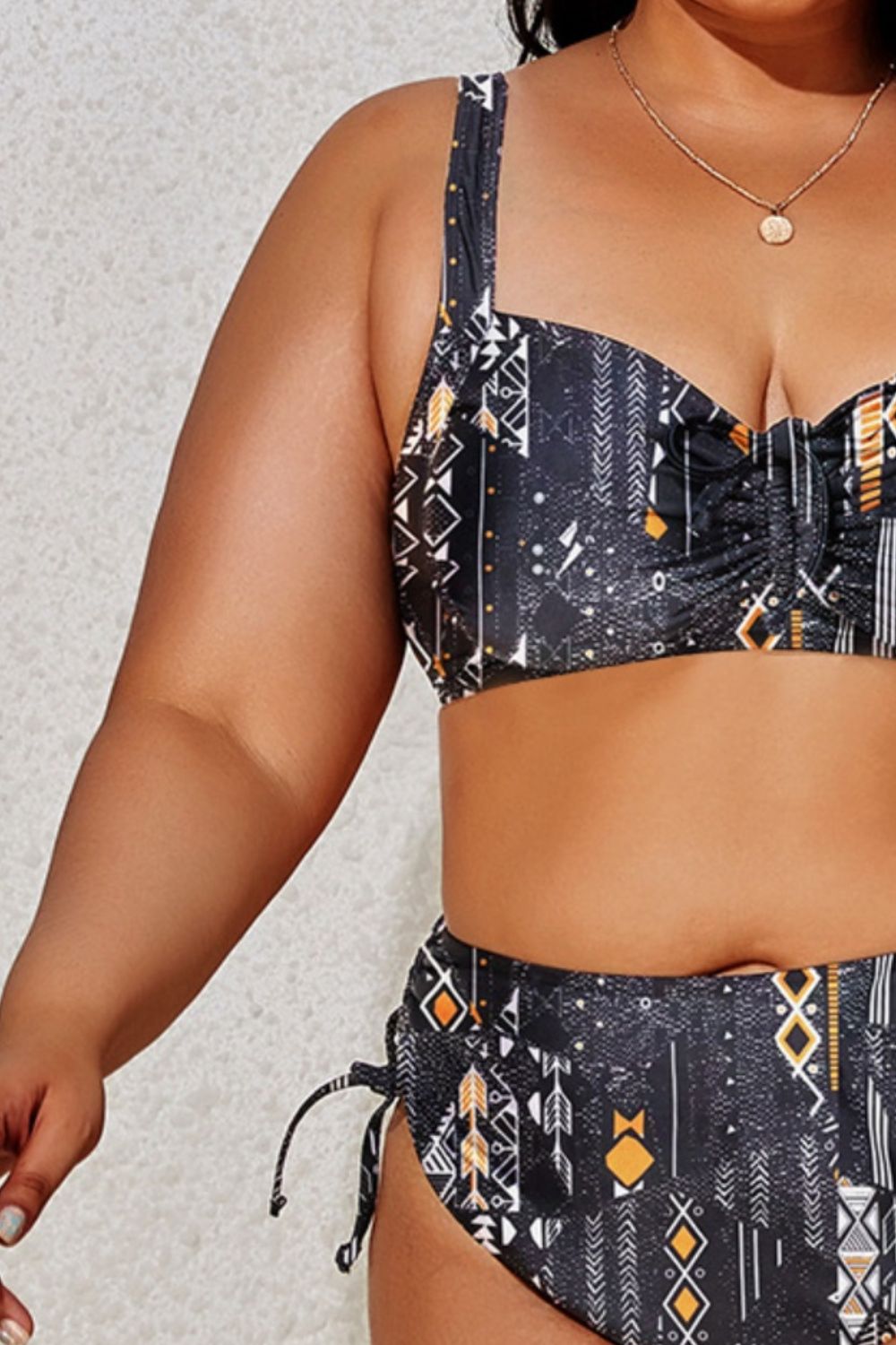 Plus Size Printed Wide Strap Two-Piece Swim Set - SELFTRITSS   