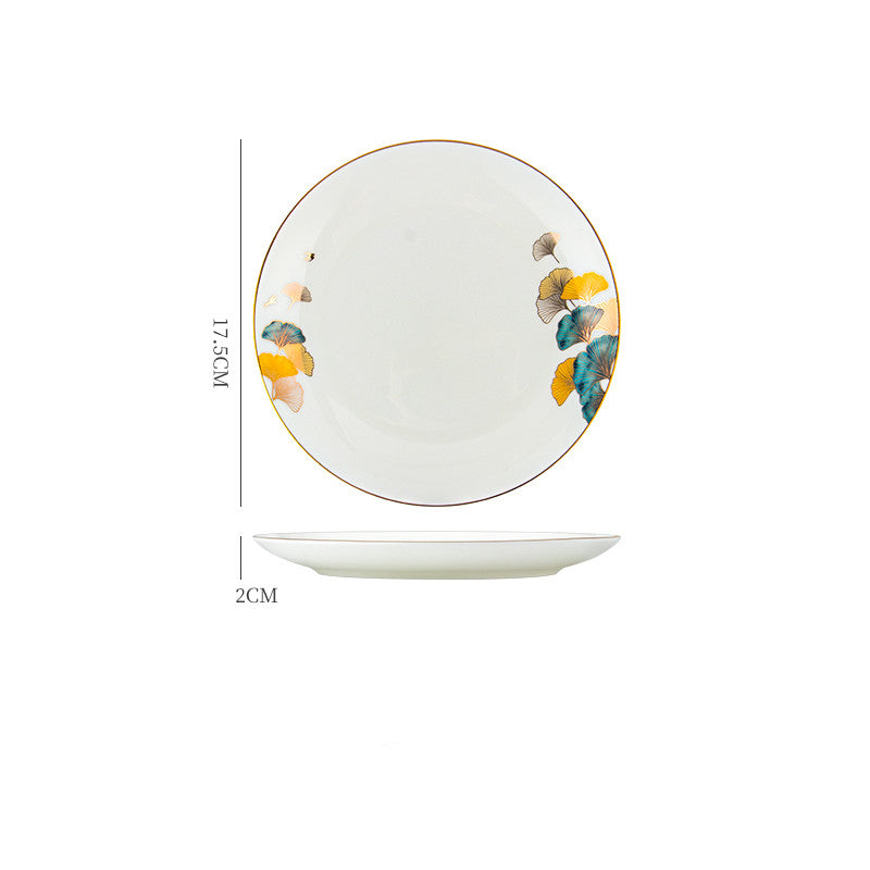 Dinner Plates Ceramic Steak Plate Web Porcelain - SELFTRITSS