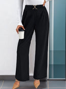 High Waist Straight Leg Pants - SELFTRITSS   