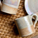 Beige, Cream & Pearl Cups with Rustic & Iridescent Luster - SELFTRITSS