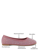 Splash Rhinestones Embellished Ballet Flats - SELFTRITSS  