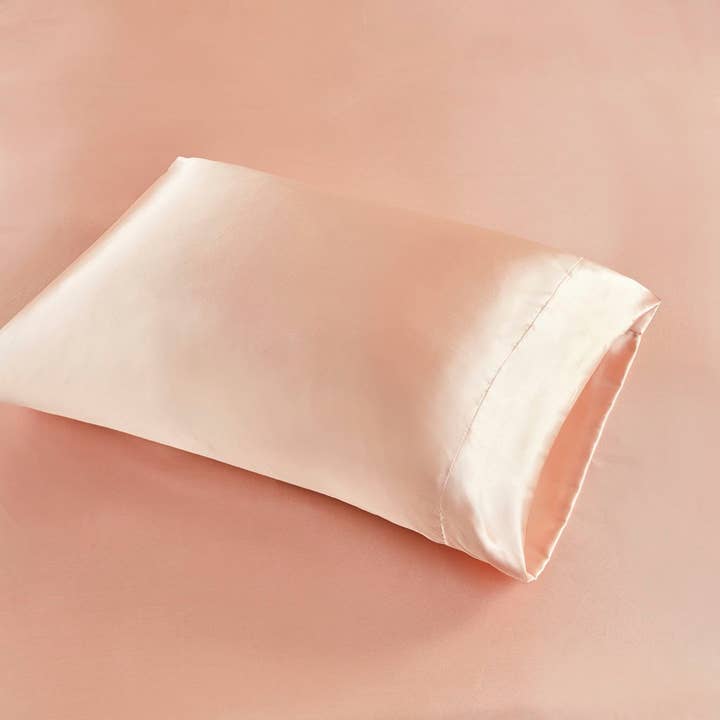 Luxury Satin 6-Piece Sheet Set, Blush Pink