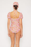 Marina West Swim Floral Puff Sleeve One-Piece - SELFTRITSS