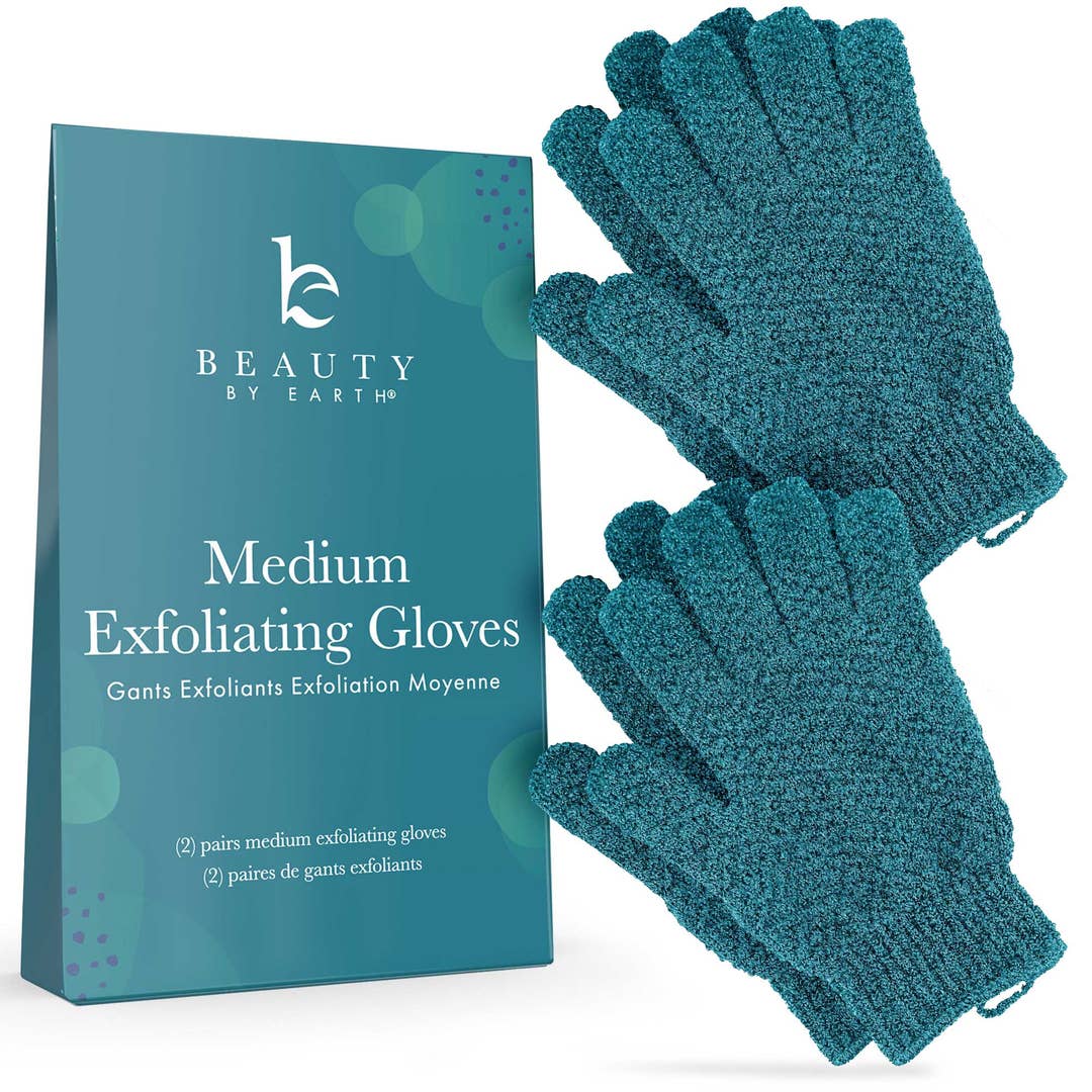 Exfoliating Shower Gloves - (Pack of 4 Gloves)