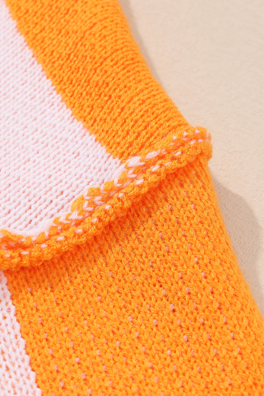 Orange Checkered Bishop Sleeve Sweater - SELFTRITSS   