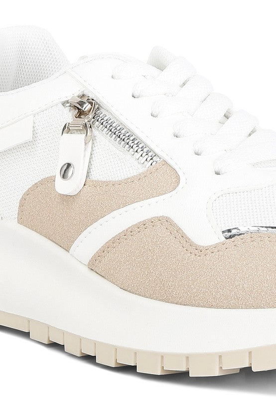 Juliette Chain Detailing Lace Up Sneakers - SELFTRITSS   