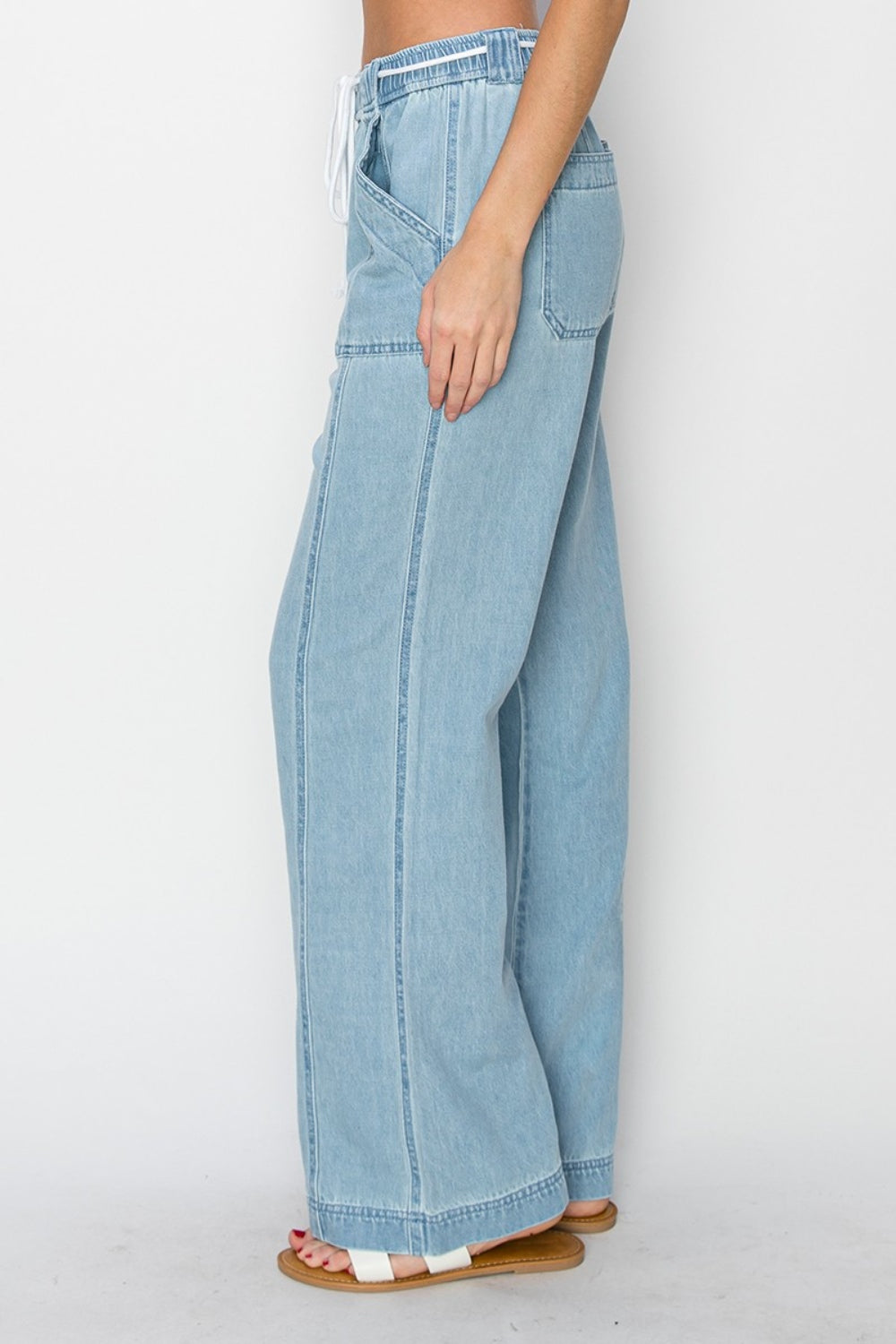 RISEN High Rise Straight Jeans - SELFTRITSS   