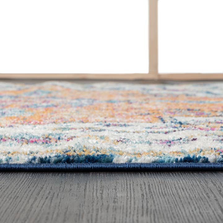 Blue Orange Boho Medallion Area Rug/Runner - SELFTRITSS