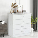 Bedroom Storage Dresser 4 Drawers with Cabinet Wood - SELFTRITSS   