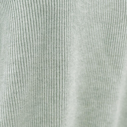 Round Neck Drop Shoulder Slit Sweater - SELFTRITSS