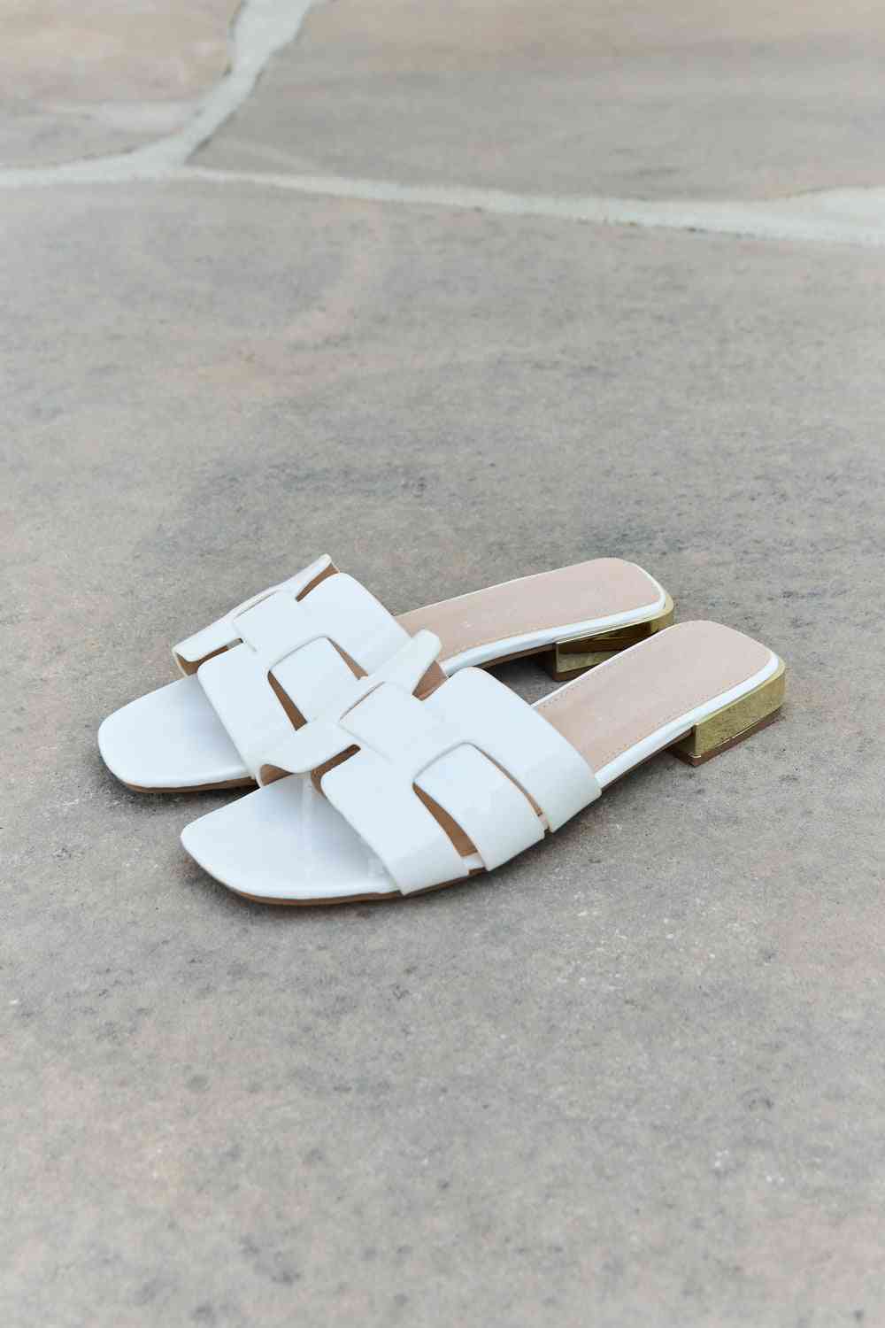 Weeboo Walk It Out Slide Sandals in Icy White - SELFTRITSS