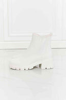 MMShoes Work For It Matte Lug Sole Chelsea Boots in White - SELFTRITSS