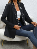 Pearl Detail Open Front Blazer - SELFTRITSS