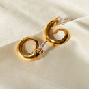 18K Gold-Plated Stainless Steel Earrings - SELFTRITSS