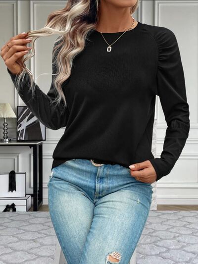 Round Neck Long Sleeve T-Shirt - SELFTRITSS   