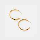 Zircon 18K Gold-Plated C-Hoop Earrings - SELFTRITSS