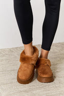 Legend Footwear Furry Chunky Platform Ankle Boots - SELFTRITSS