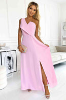 One-Shoulder Sleeveless Maxi Dress - SELFTRITSS