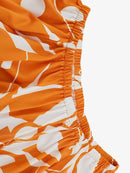 Printed Off-Shoulder Balloon Sleeve Dress - SELFTRITSS