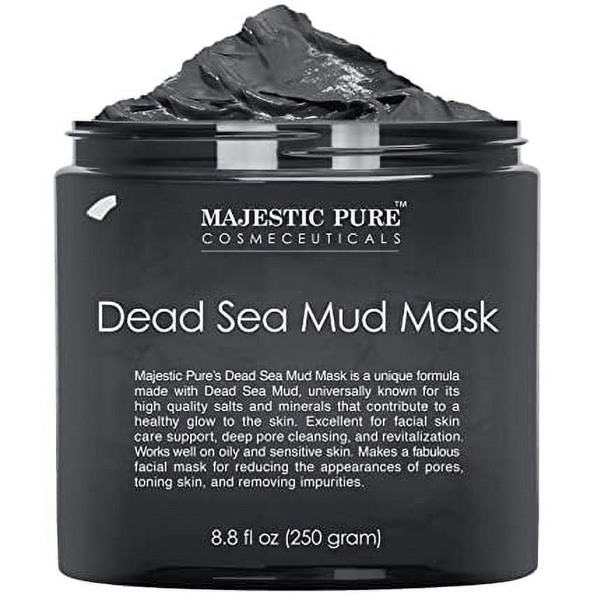 Dead Sea Mud Mask for Face and Body - Natural Skin Care for Women and Men - Best Facial Cleansing Clay for Blackhead, Whitehead, Acne and Pores - 8.8 Fl Oz