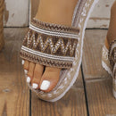 Geometric Weave Platform Sandals - SELFTRITSS