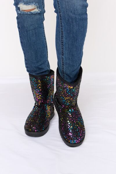 Forever Link Sequin Thermal Flat Boots - SELFTRITSS