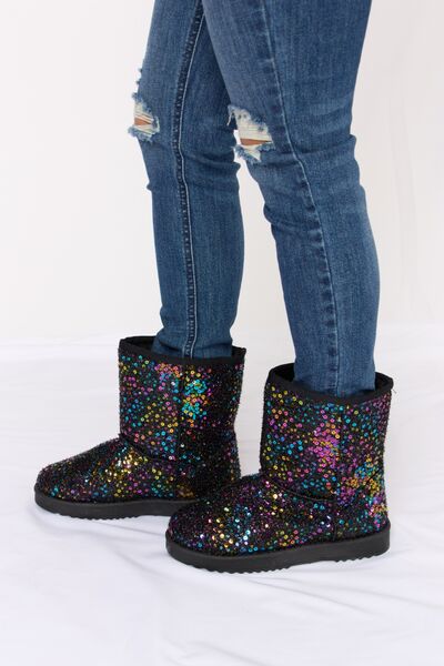 Forever Link Sequin Thermal Flat Boots - SELFTRITSS