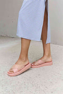 Forever Link Studded Cross Strap Sandals in Blush - SELFTRITSS