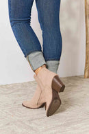 East Lion Corp Block Heel Point Toe Ankle Boots - SELFTRITSS