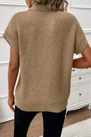 Turtleneck Short Sleeve Sweater - SELFTRITSS