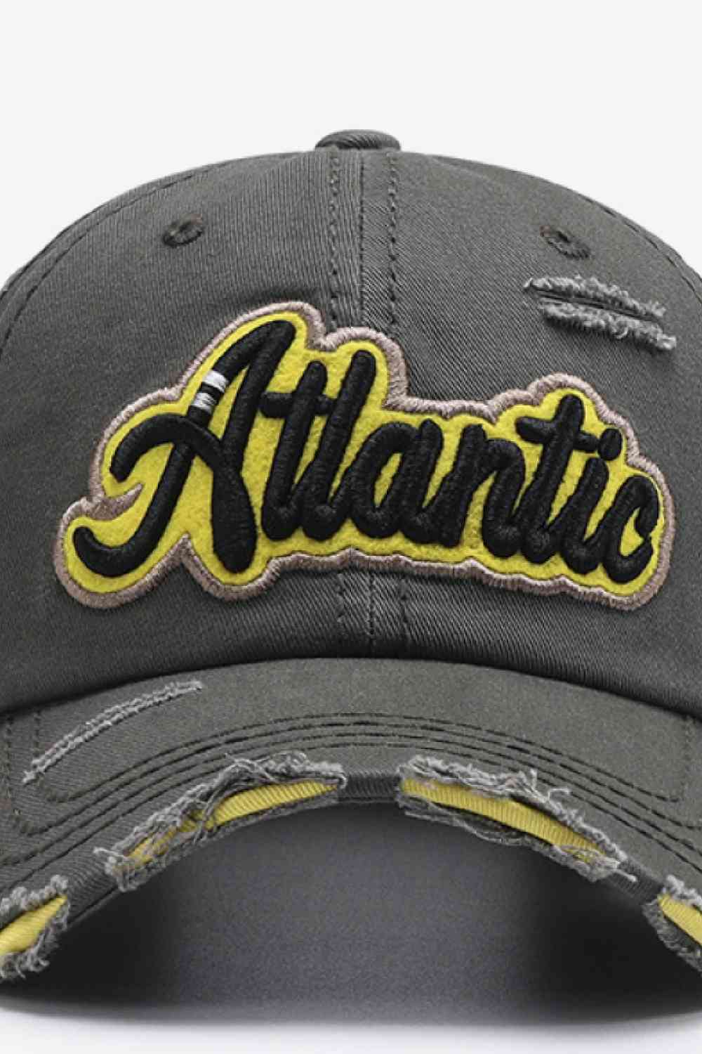 ATLANTIC Graphic Distressed Baseball Cap - SELFTRITSS