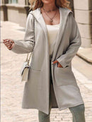 Geometric Hooded Coat with Pockets - SELFTRITSS