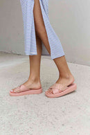 Forever Link Studded Cross Strap Sandals in Blush - SELFTRITSS