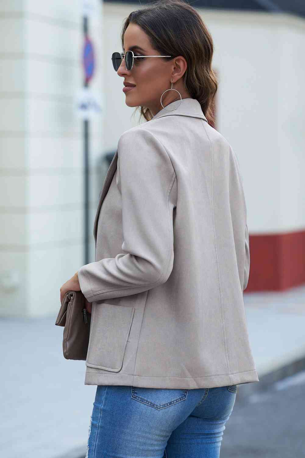 Double-Breasted Blazer with Pockets - SELFTRITSS