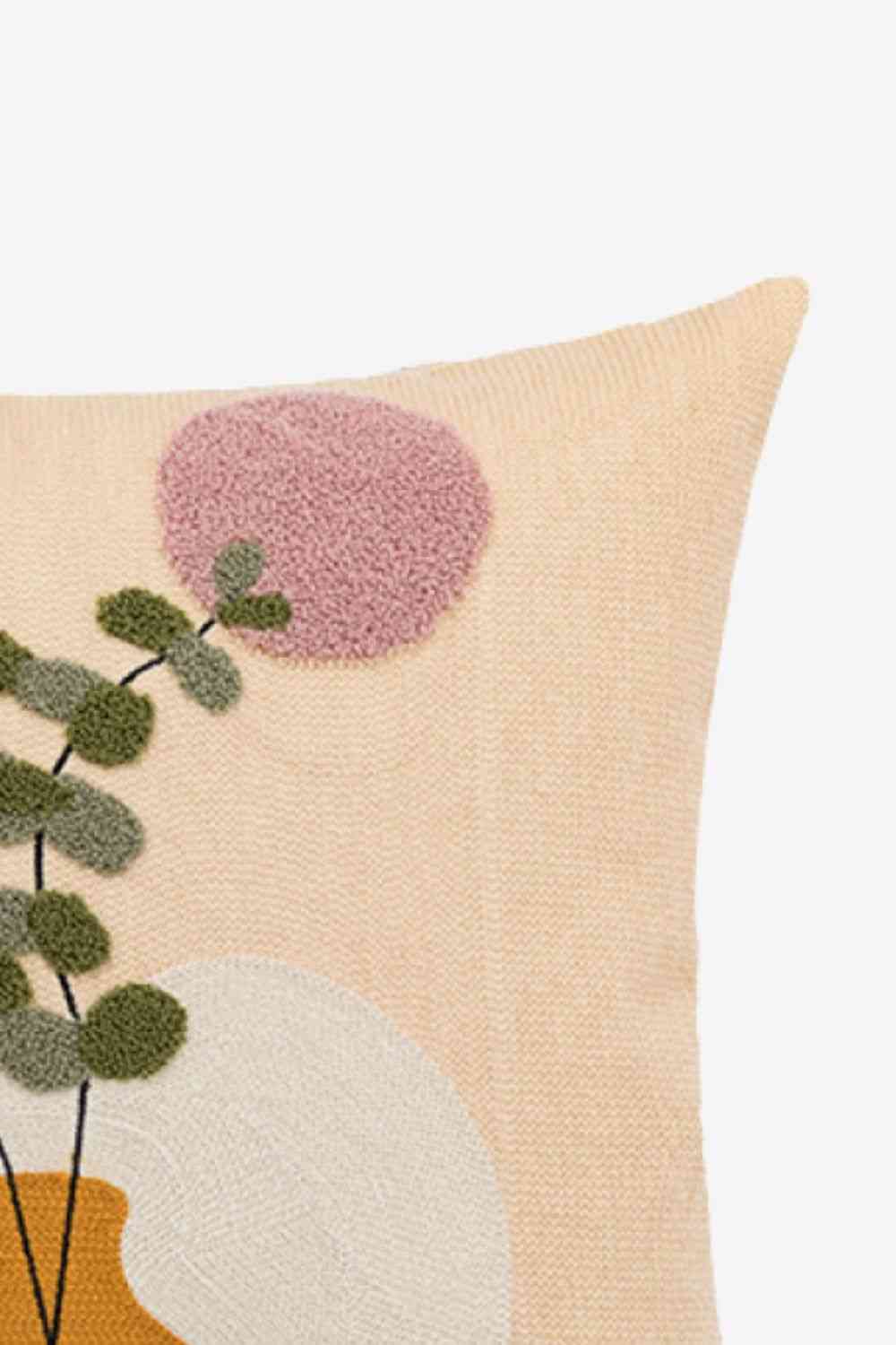 Embroidered Square Decorative Throw Pillow Case - SELFTRITSS   