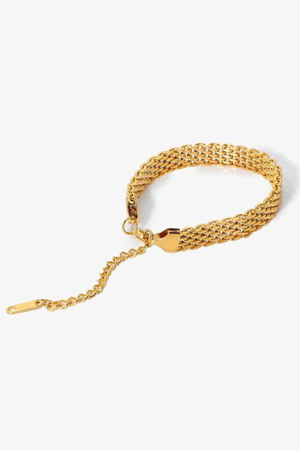 18K Gold-Plated Wide Chain Bracelet - SELFTRITSS