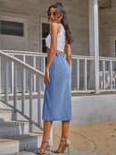 Button Down Denim Skirt - SELFTRITSS   