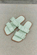 Weeboo Double Strap Scrunch Sandal in Gum Leaf - SELFTRITSS