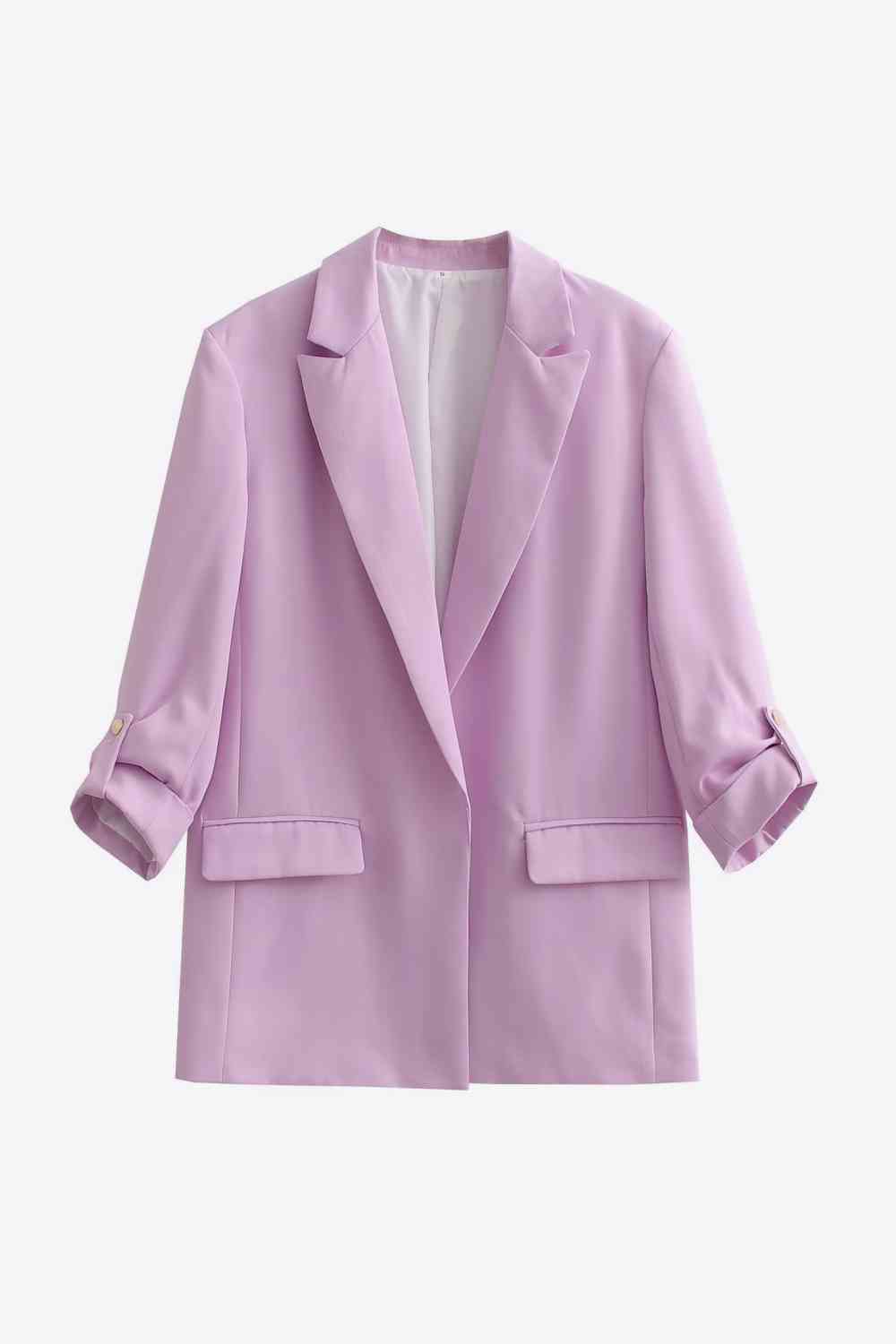 Lapel Collar Longline Blazer - SELFTRITSS